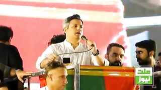 PTI Swabi Power Show - PTI Hamad Azhar Sensational Speech at Swabi Jalsa After Long Time