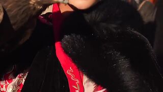 Eggle with beautiful girl's hand