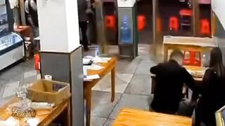 Bastard completely beats his girlfriend