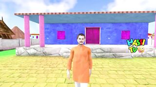 Bull car - magical comedy - urdu and Hindi 3D stories - #animal