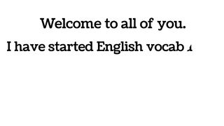 English Vocabulary Classes | This is 3rd class.