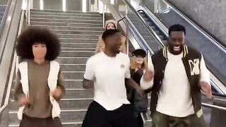 African boys dancing