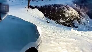 snow falling