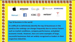 Top 10 business in the world