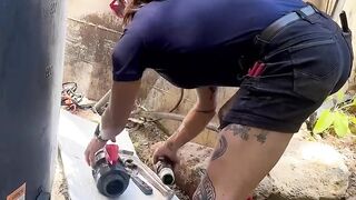 Replacing a valve on a full water tank! ???????? - ???? the_ladyplumber