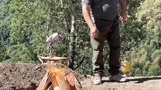 Relaxing Village Cooking of Lamp