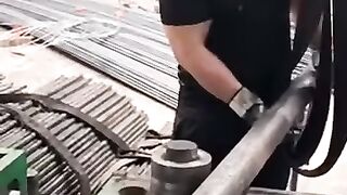 Bending a large steel rod