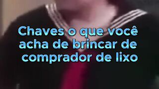 Chaves e Kiko brincam de compradores de lixo