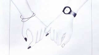 how to draw a holding hand for Step by step drawing