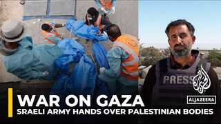 War on Gaza Bodies of 84 Palestinians handed over by Israeli army