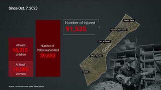 Gaza death toll rises to 39,653 as Israel kills 30 more Palestinians
