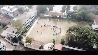 Cute girl Rag day dance