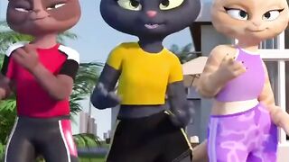 Dance cat with  cat