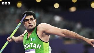 Arshad Nadeem wins Pakistan's first gold medal in Olympic Athletics at Paris 2024 - BBC URDU.