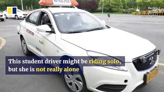 Student drivers learn from AI robots in China.