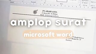 Amplop Surat Microsoft Word✨