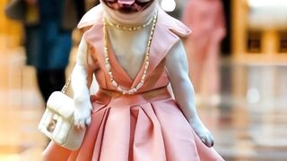 Fashion street shooting belonging to dogs