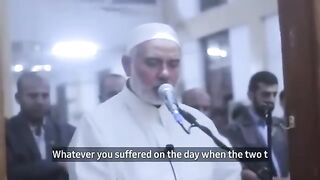 EMOTIONAL Hamas Leader Ismail Haniyeh Reciting the Holy Quran  English Translation