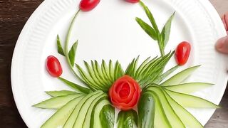 Super salad, decoration idea #supersalad #saladideas #vegetablecarving #cuttingskills