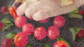 Super salad idea how to make yummy #supersalad #saladdecoration #vegetablecarving