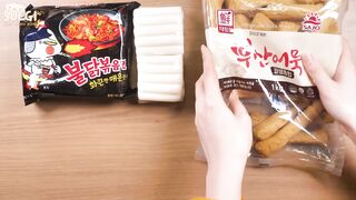 ASMR MUKBANG| 직접 만든 떡볶이 양념치킨 김밥 먹방 & 레시피 FRIED CHICKEN AND Tteokbokki EATING