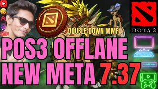 MMR Double Down Dota2 Offlane New Meta 7.37 Bristle Back Gameplay Highlight