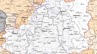 Peta Republik Rakyat Belarus | Map of Belarusian People's Republic | Map of Belarusian Democratic Republic. Belarusian People's Republic