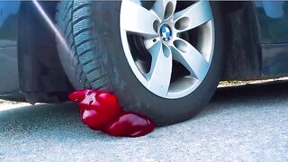 Crushing Crunchy & Soft Things by Car! EXPERIMENT CAR vs GIANT ORBEEZ WATER BALLOON