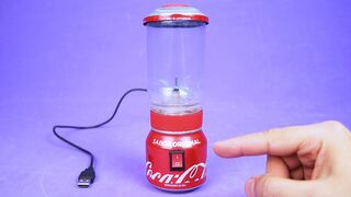 Amazing Mini USB Blender made with Soda Cans and DC Motor