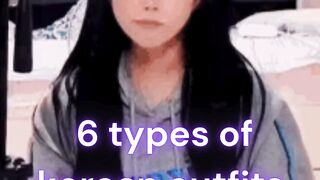 6 types of korean outfits #vedio# for#you#