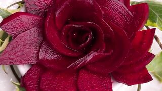 Super Salad How to Make a Beetroot Rose????Carving Garnish #SuperSalad #cuttingskills