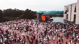 পাখির চোখে স্বাধীন বাংলাদেশের সংসদ ভবন ????