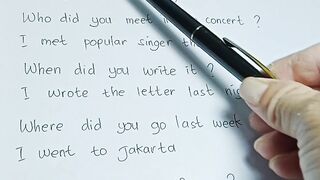 Learning English/ Question sentence about past event