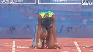 The difference between an average person running compared to Olympic Athletes.