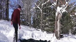 solo winter camping