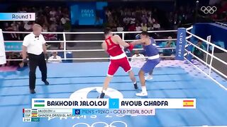 Bakhodir Jalolov wins gold in the men's +92kg boxing final ????  Paris 2024 highlights
