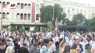 Serbians protest against Rio Tinto over a proposed lithium mine.