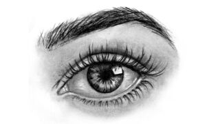 How to draw an eye with teardrop for Beginners - Easy Way To Draw A Realistic