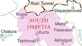 Peta Ossetia Selatan | Map Of South Ossetia | South Ossetia Map | Map Of Southern Ossetia | Southern Ossetia Map 2