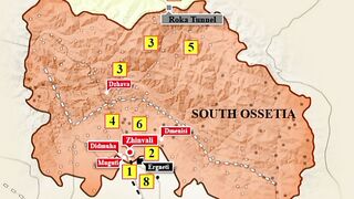 Peta Ossetia Selatan | Map Of South Ossetia | South Ossetia Map | Map Of Southern Ossetia | Southern Ossetia Map 3