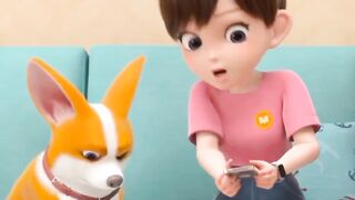 Moco and Yummy | Moco dog cartoon funny video #cartoon #shorts