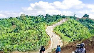 Summer Natural beauty on hill road