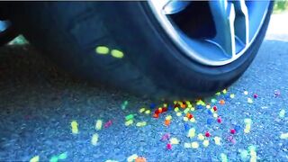 Crushing Crunchy and Soft Car Stuff! TRY CAR vs Cube Marbles