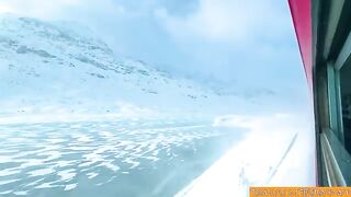 ????Riding the Most Beautiful Snow Train!  Bernina Express  Italy to Switzerland????????
