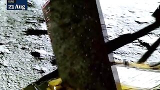 Video shows India's lunar rover rolling onto moon's surface