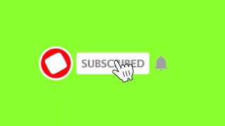 Copyright free subscribe green screen video