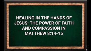 HEALING IN THE HANDS OF JESUS