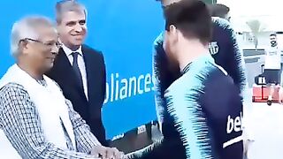 Messi came to meet Dr.Muhammad younus