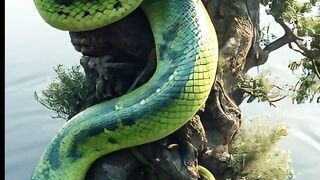 AI video | it's a big snake very danger as