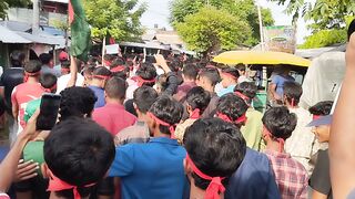 Some small screen or moment of student protest in Bangladesh